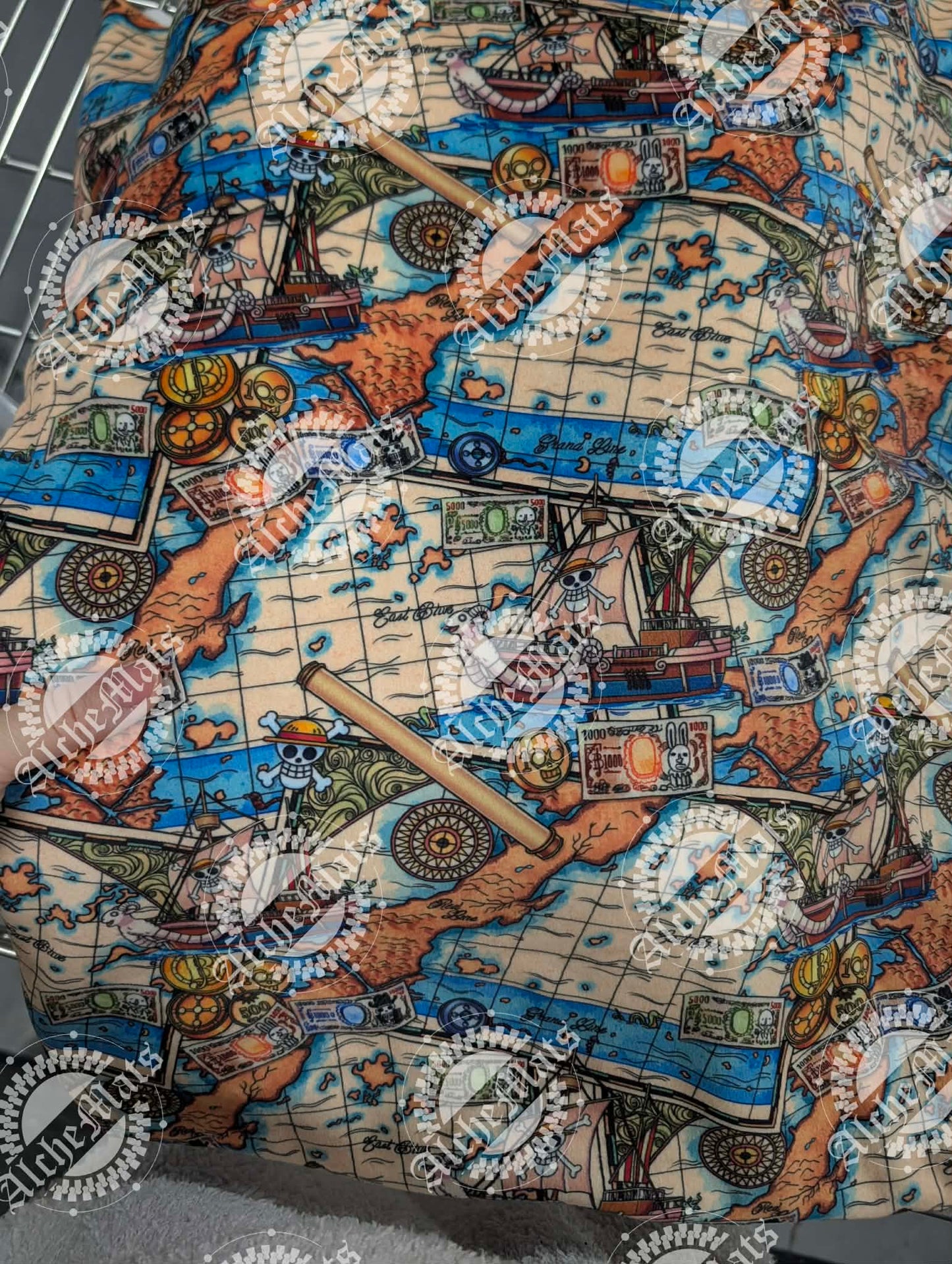 RETAIL FABRIC East Blue Map Small Scale Squish