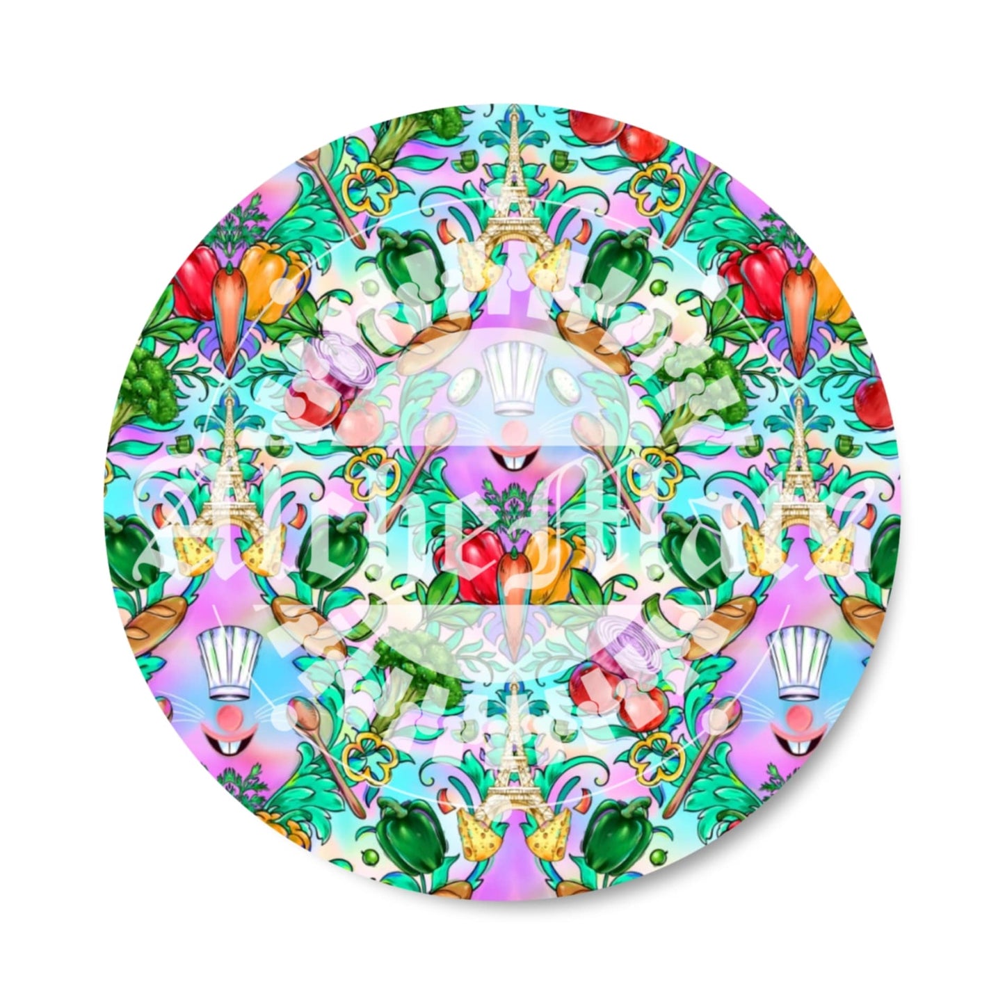 Preorder R30 Fabric/Vinyl Veggie Rat Damask