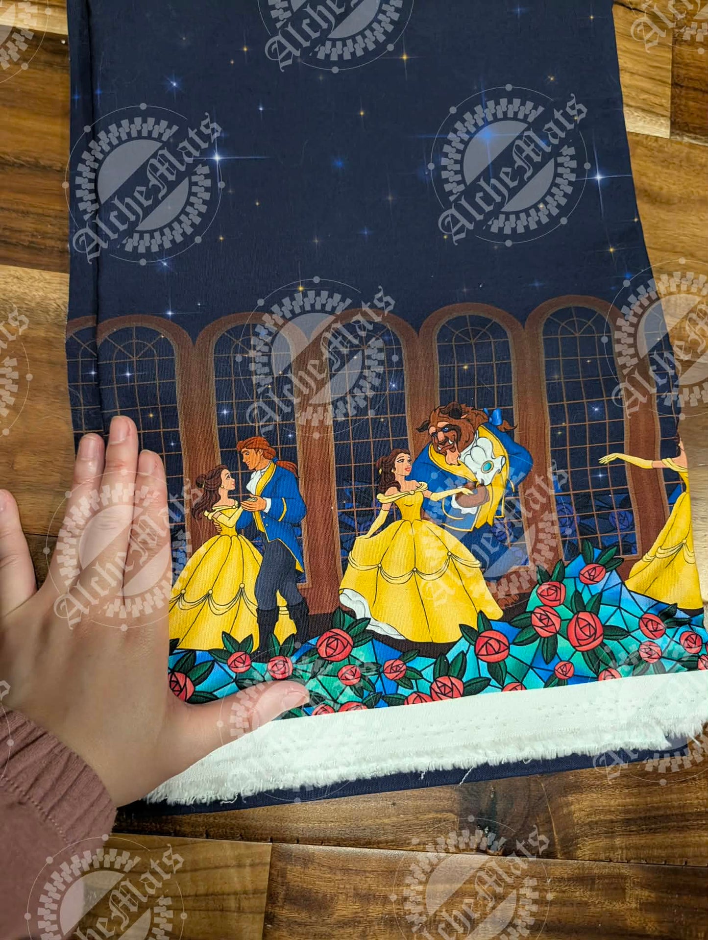 RETAIL FABRIC Ballroom Double Border Print Regular Scale Cotton Canvas