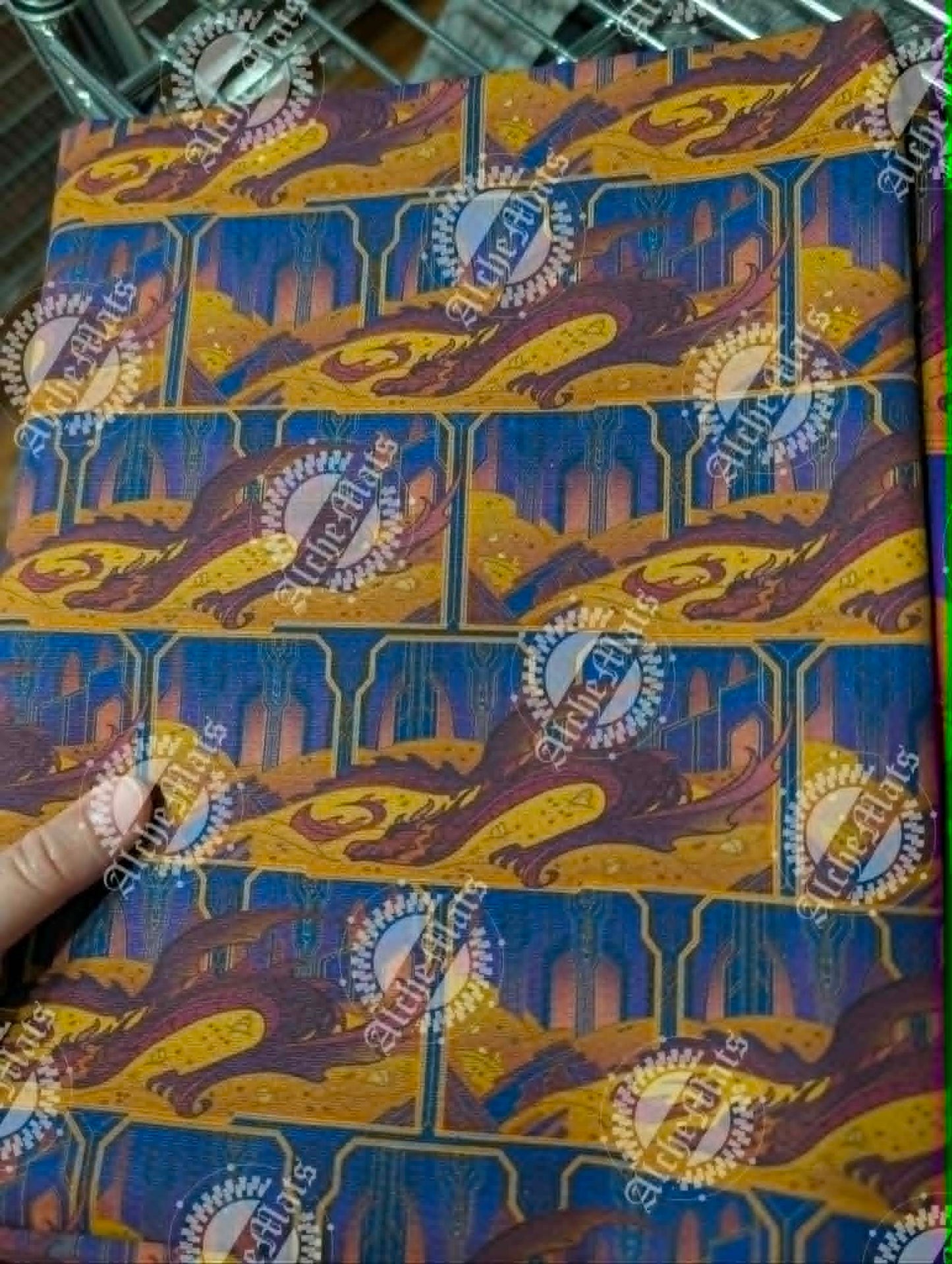 RETAIL FABRIC LOTR Dragon Coordinate Canvas Small Scale