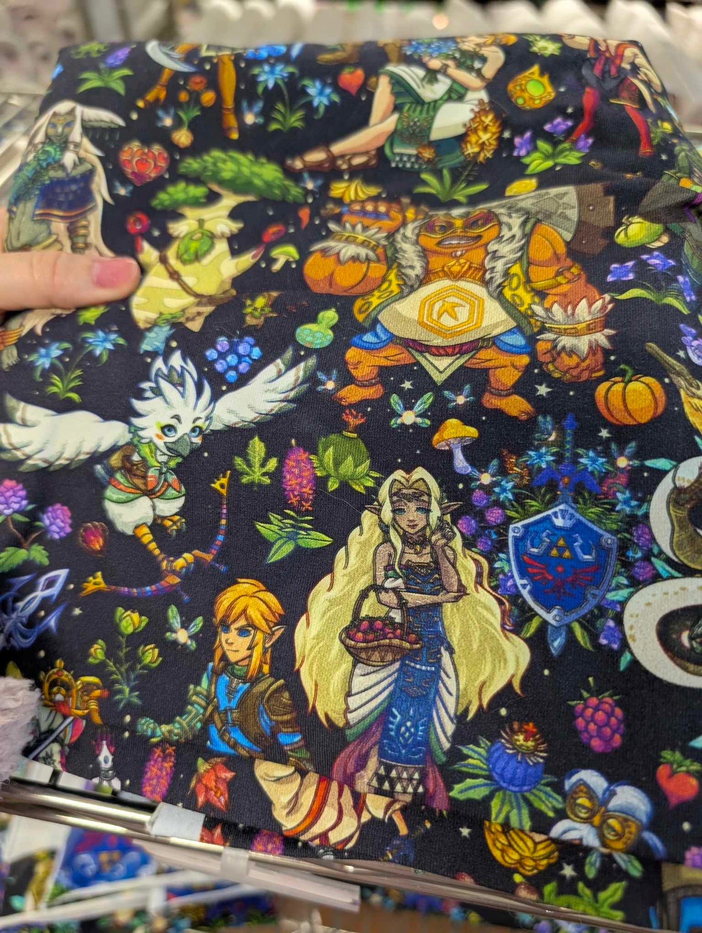 RETAIL FABRIC FLAWED Hairule Characters Regular Scale Cotton Spandex