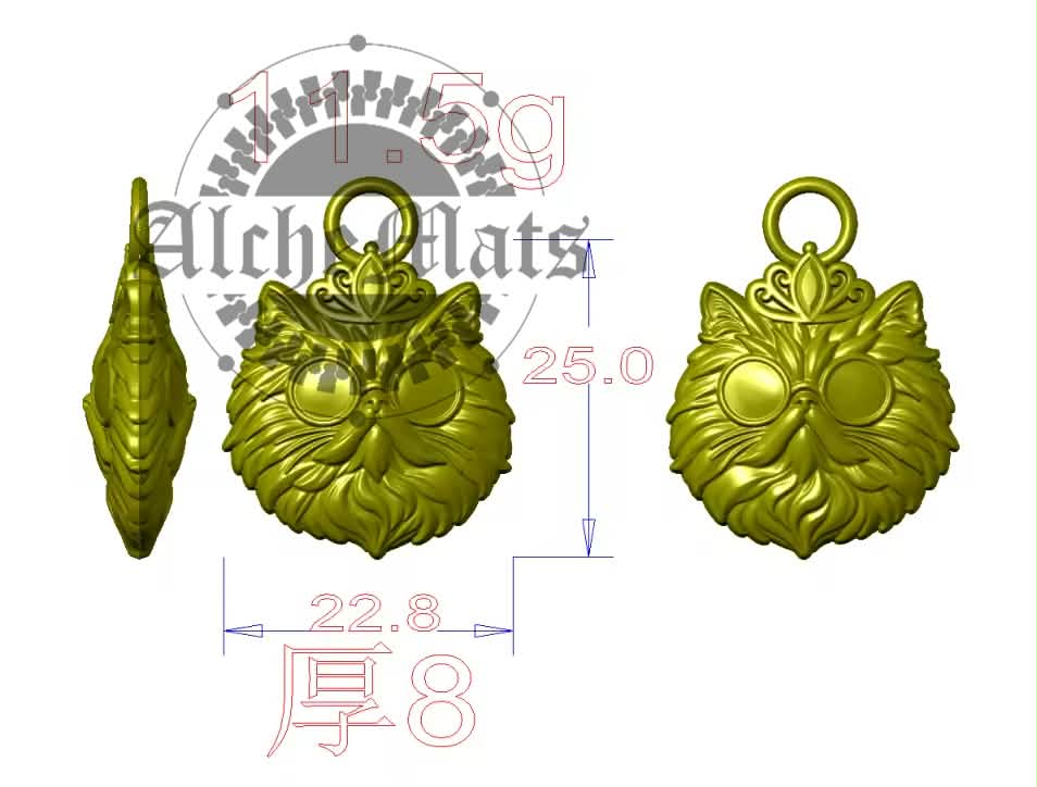 Preorder R31 Hardware Princess Cat #5 Zipper Pulls
