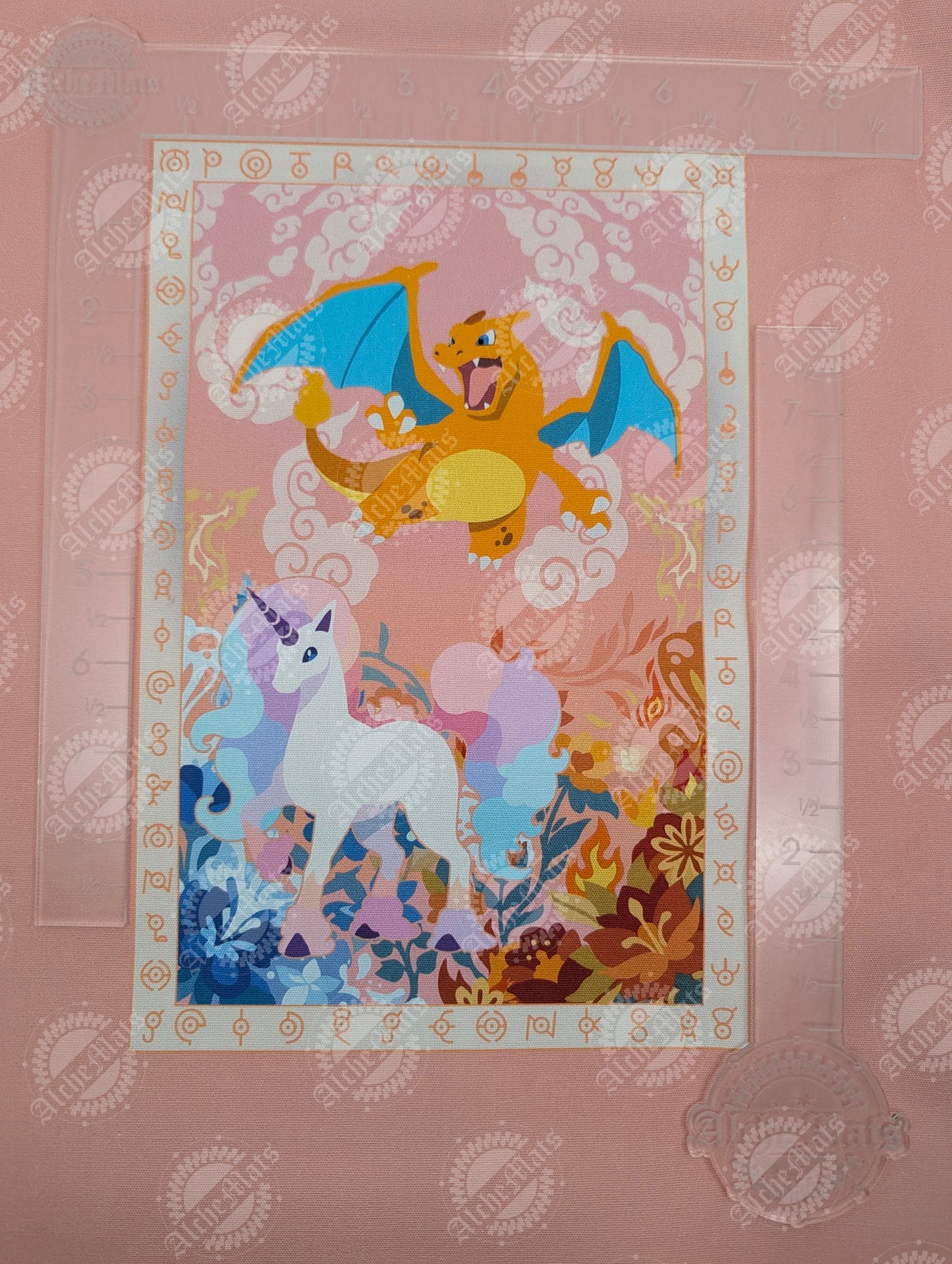 Preorder R30 Fabric Adult Clothing Panel Unicorn Tapestry Pastel