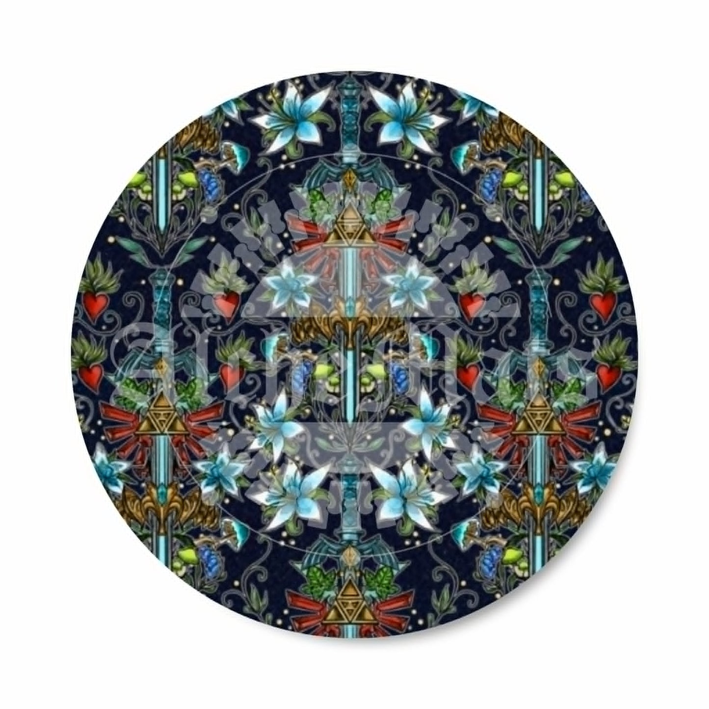 Preorder R30 Fabric/Vinyl Floral Triple Force Damask