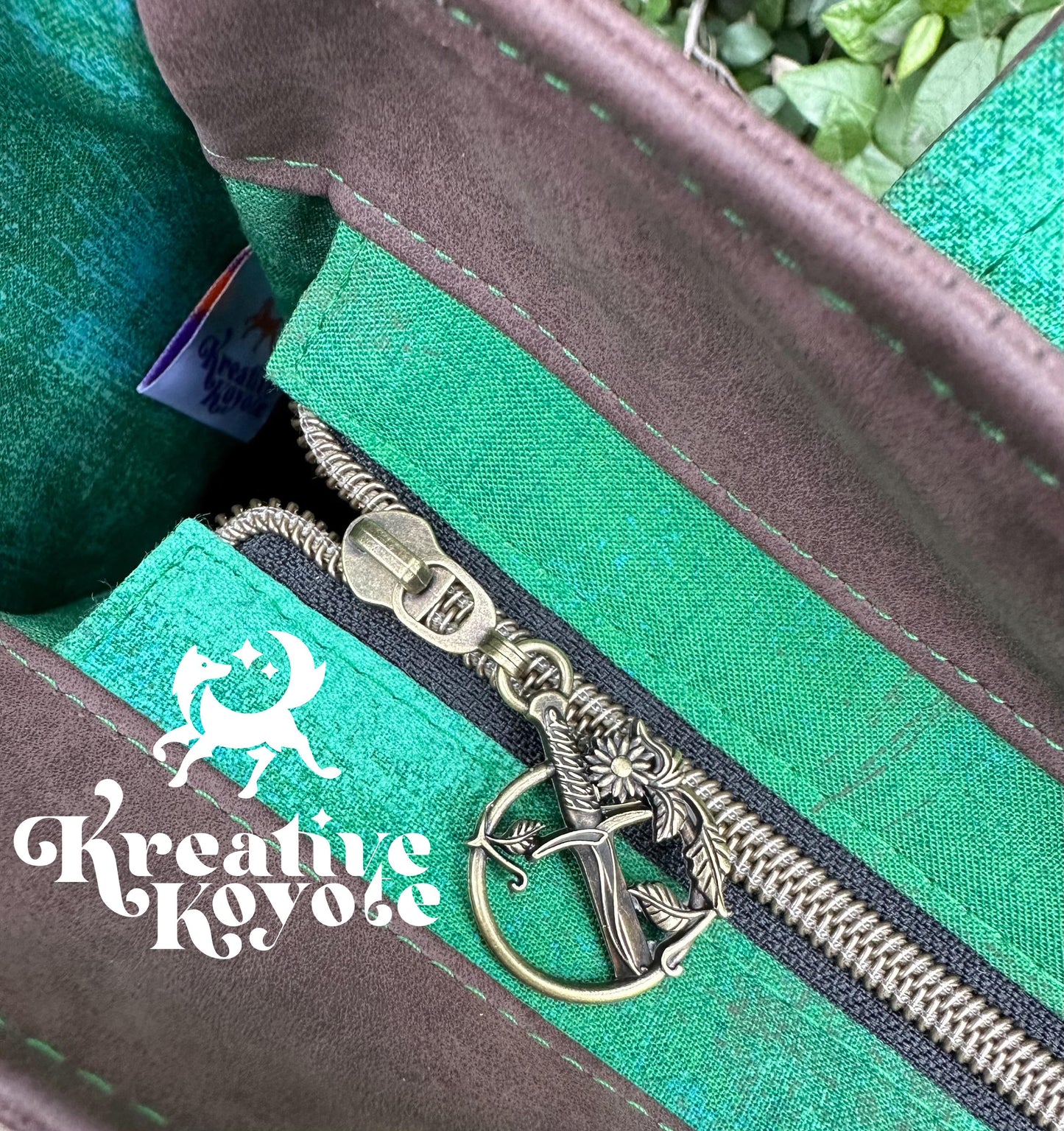 Retail Hardware Floral Sword Zipper Pull #5