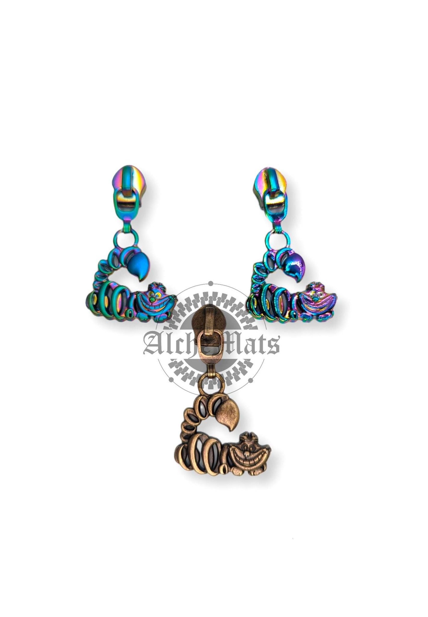 RETAIL Hardware Silly Ribbon Cat Zipper Pull #5