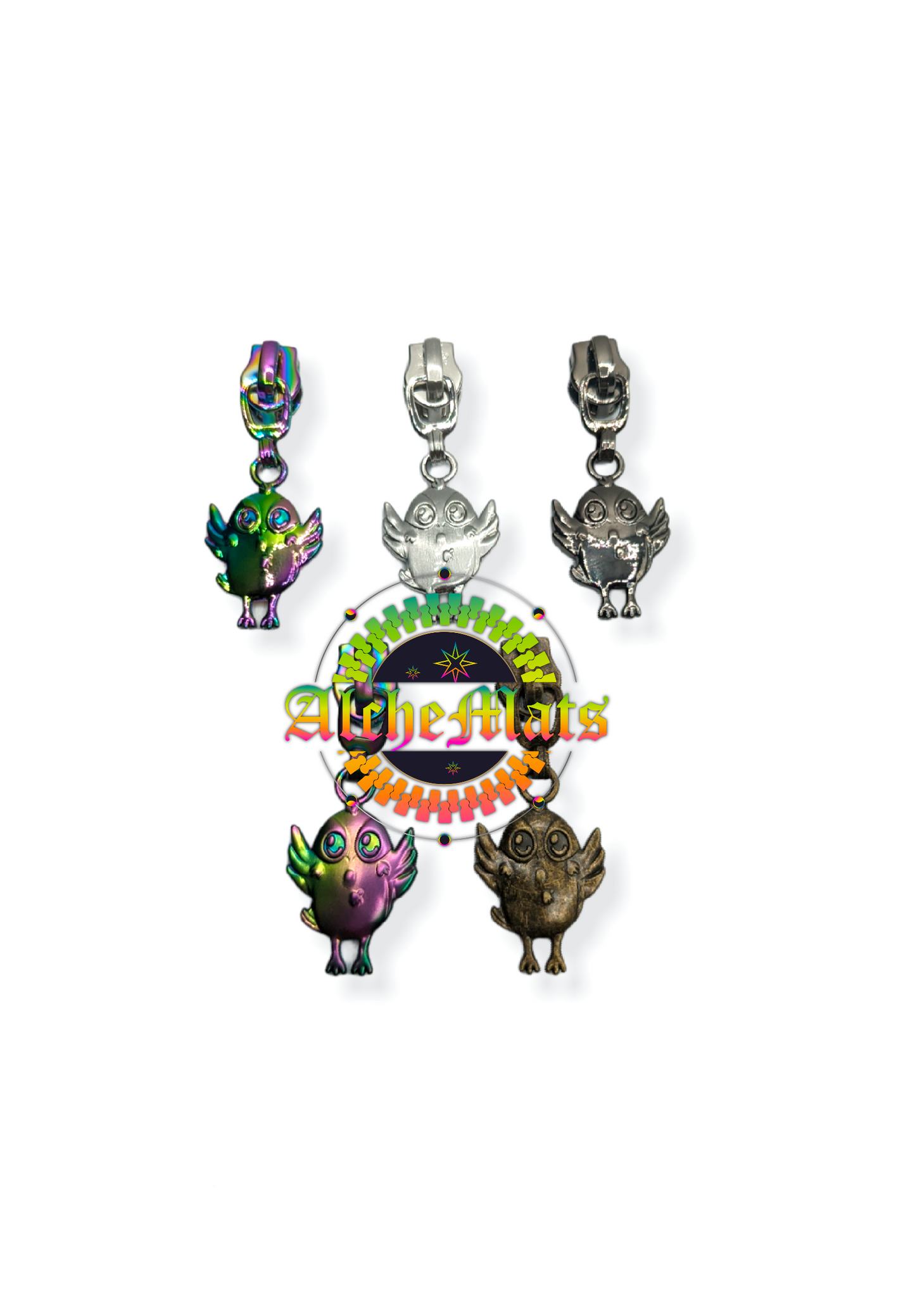 RETAIL Hardware Galaxy Chicken #5 Zipper Pull RETIRING