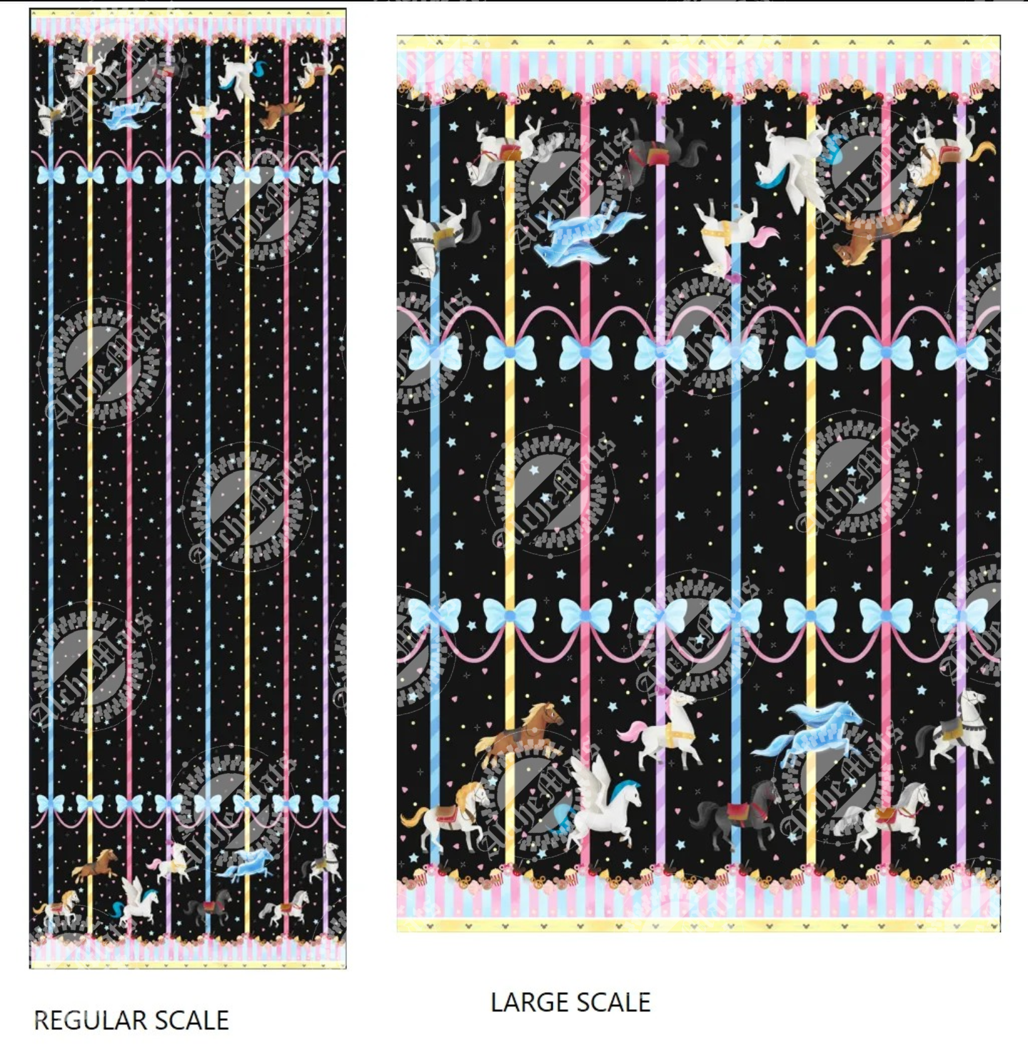 Preorder R30 FABRIC/VINYL Carousel Double Border Print