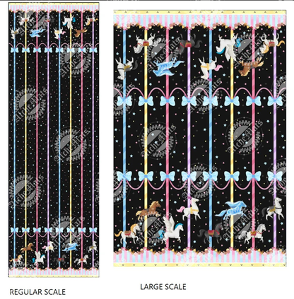 Preorder R30 FABRIC/VINYL Carousel Double Border Print