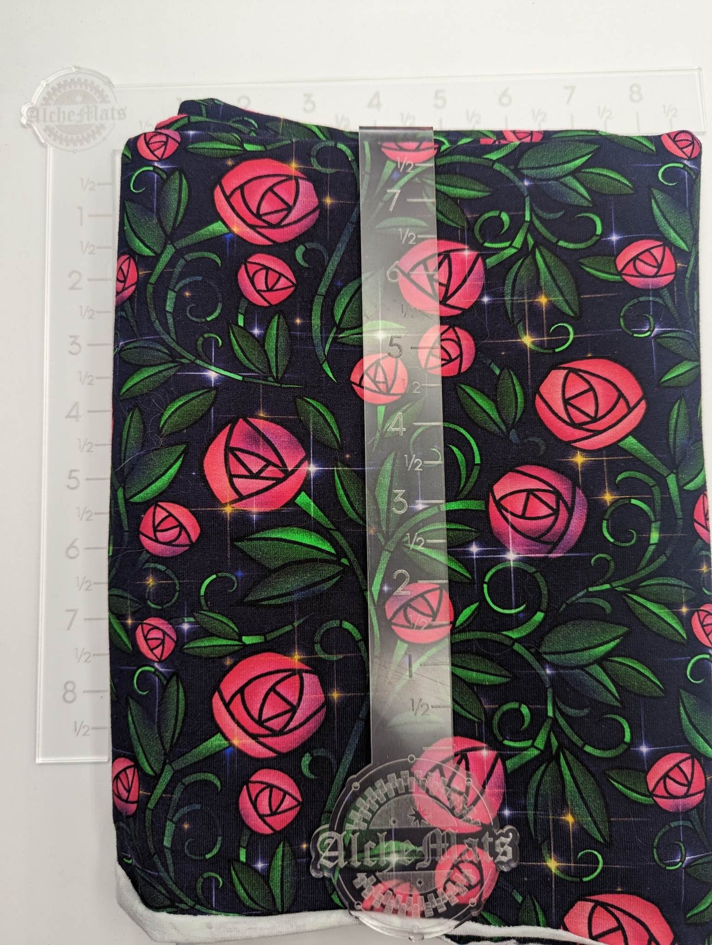 Preorder R30 Fabric/Vinyl Stained Glass Rose Coordinate