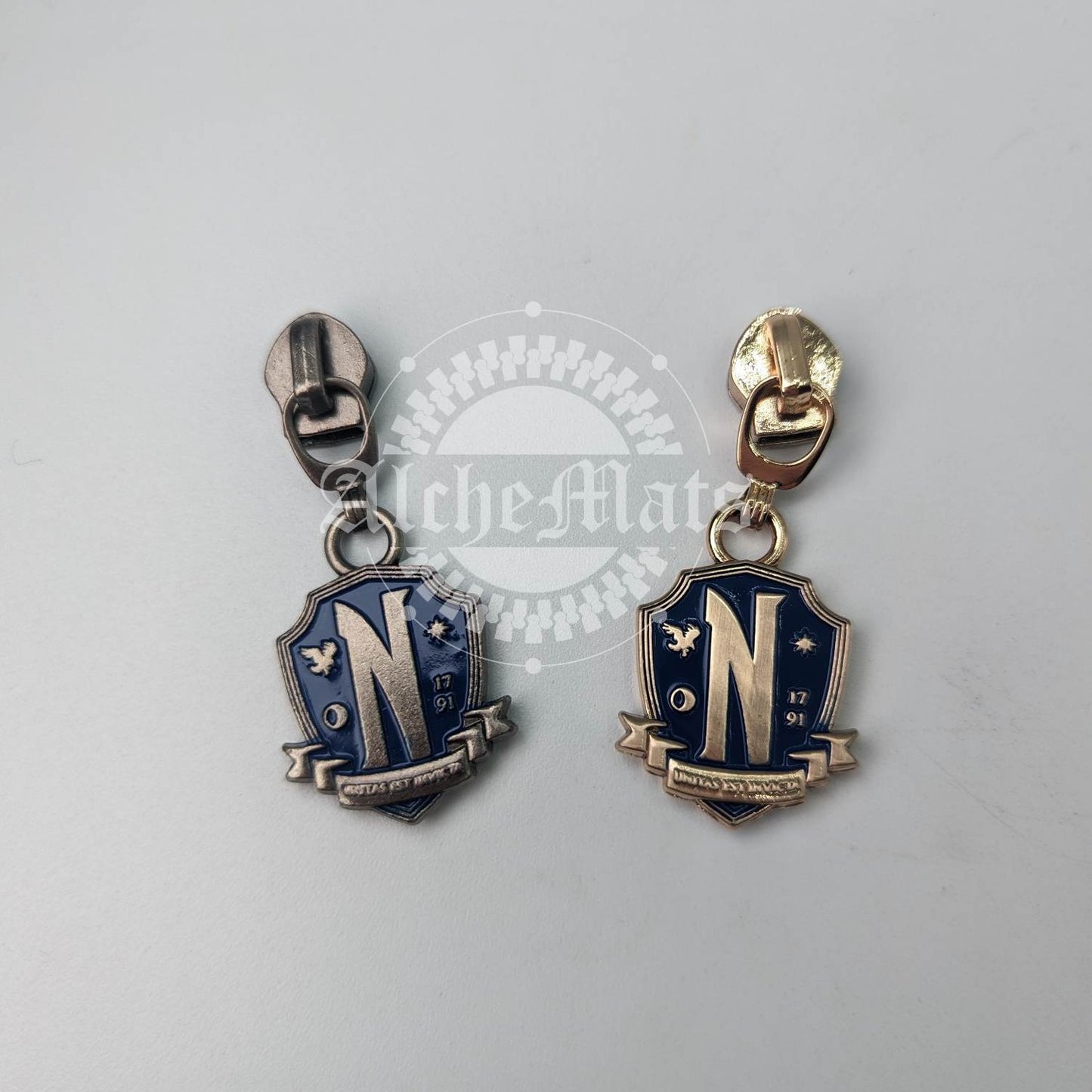 RETAIL Never More Enamel #5 Zipper Pull