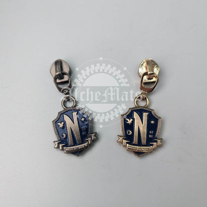 RETAIL Never More Enamel #5 Zipper Pull