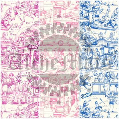 Preorder R30 FABRIC/VINYL Doll Toile Stacked
