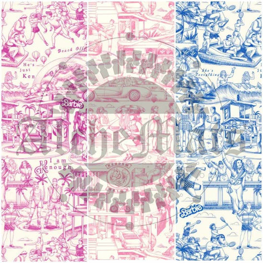 Preorder R30 FABRIC/VINYL Doll Toile Stacked