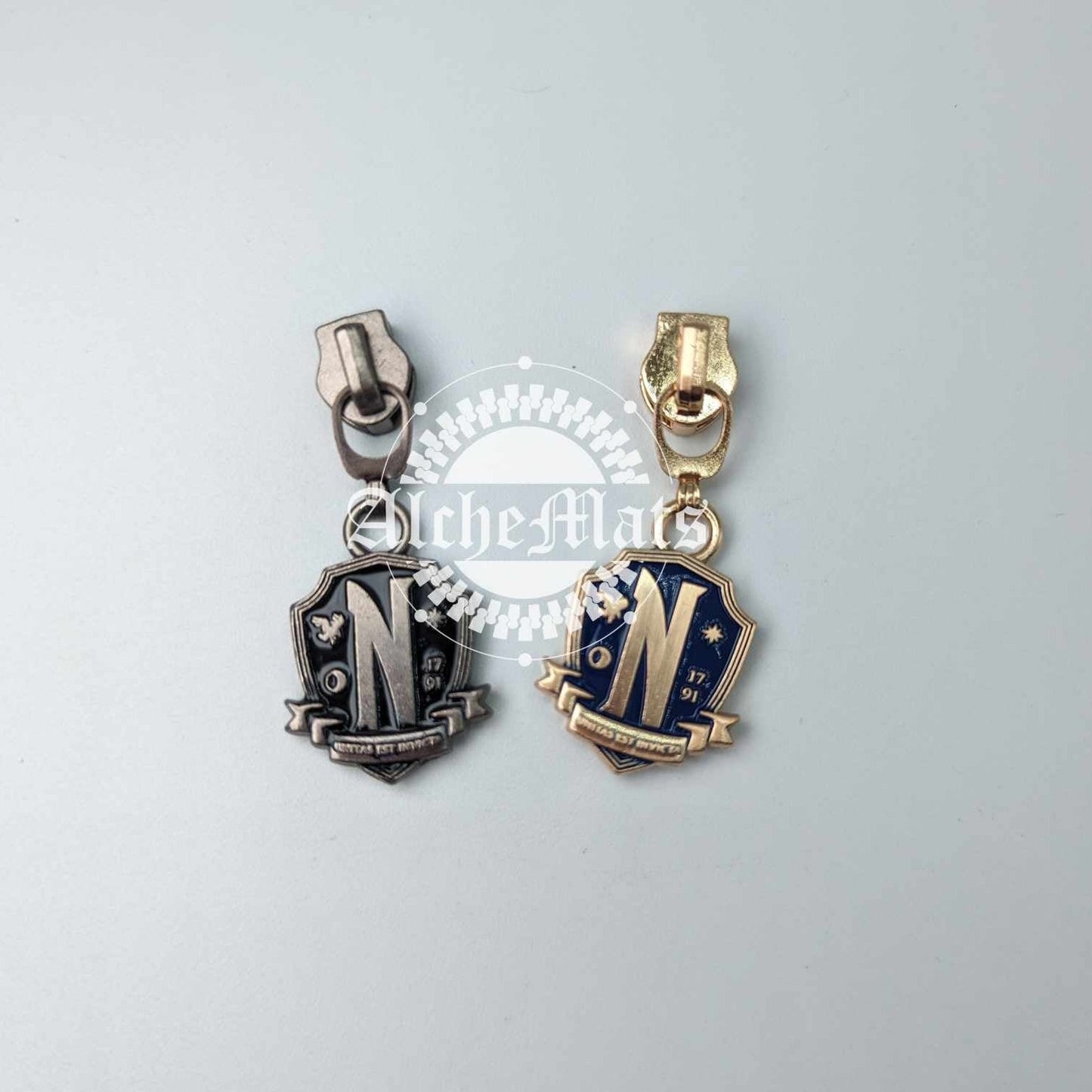 RETAIL Never More Enamel #5 Zipper Pull