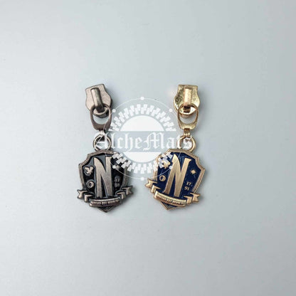 RETAIL Never More Enamel #5 Zipper Pull