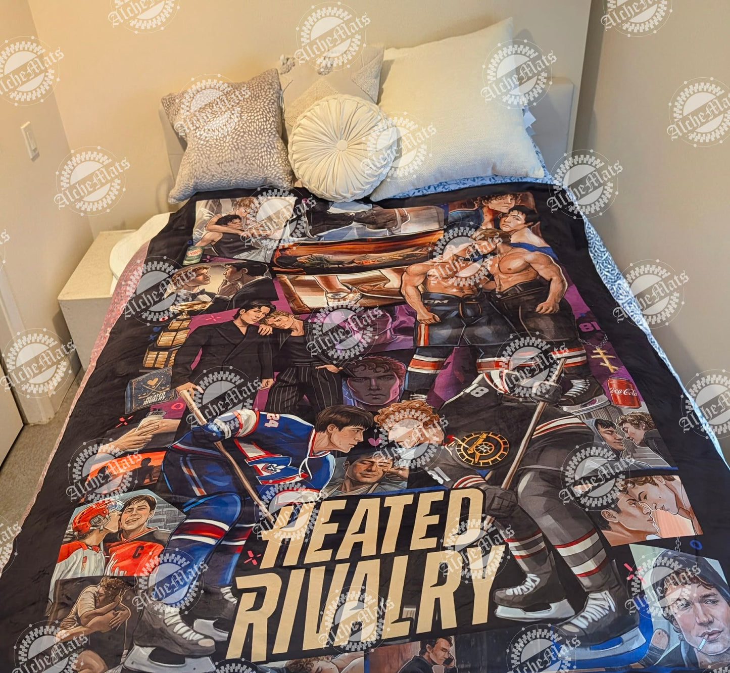 Preorder R30 Fabric/Vinyl Hockey Romance Adult Blanket Panel