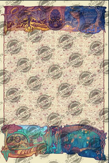 RETAIL FABRIC LORD Double Border Panel - Rainbow Micro Coordinate
