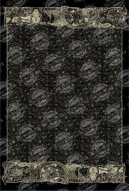 RETAIL FABRIC LORD Double Border Panel - Black Micro Coordinate