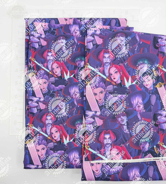 RETAIL FABRIC FAT HALF Popstar Portraits Water Resistant Cotton Canvas