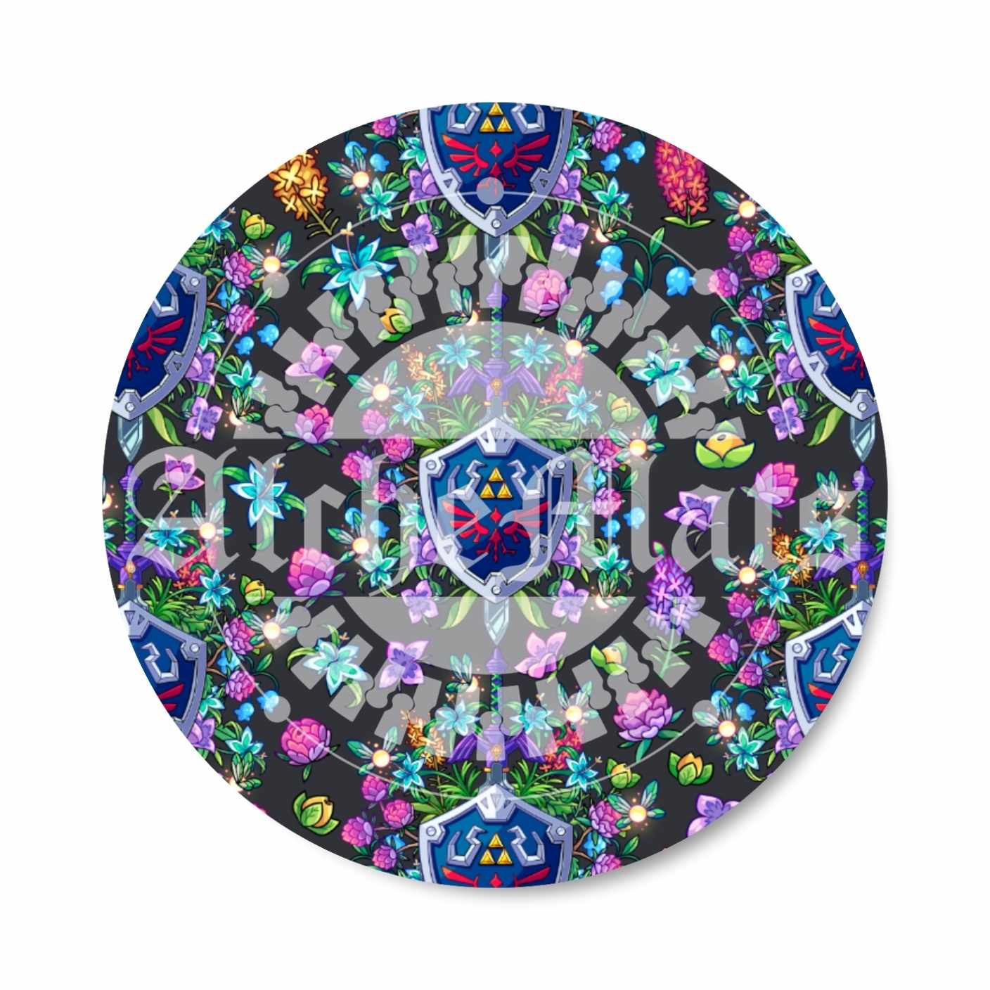 Preorder R30 VINYL/FABRIC Floral Sword Shield