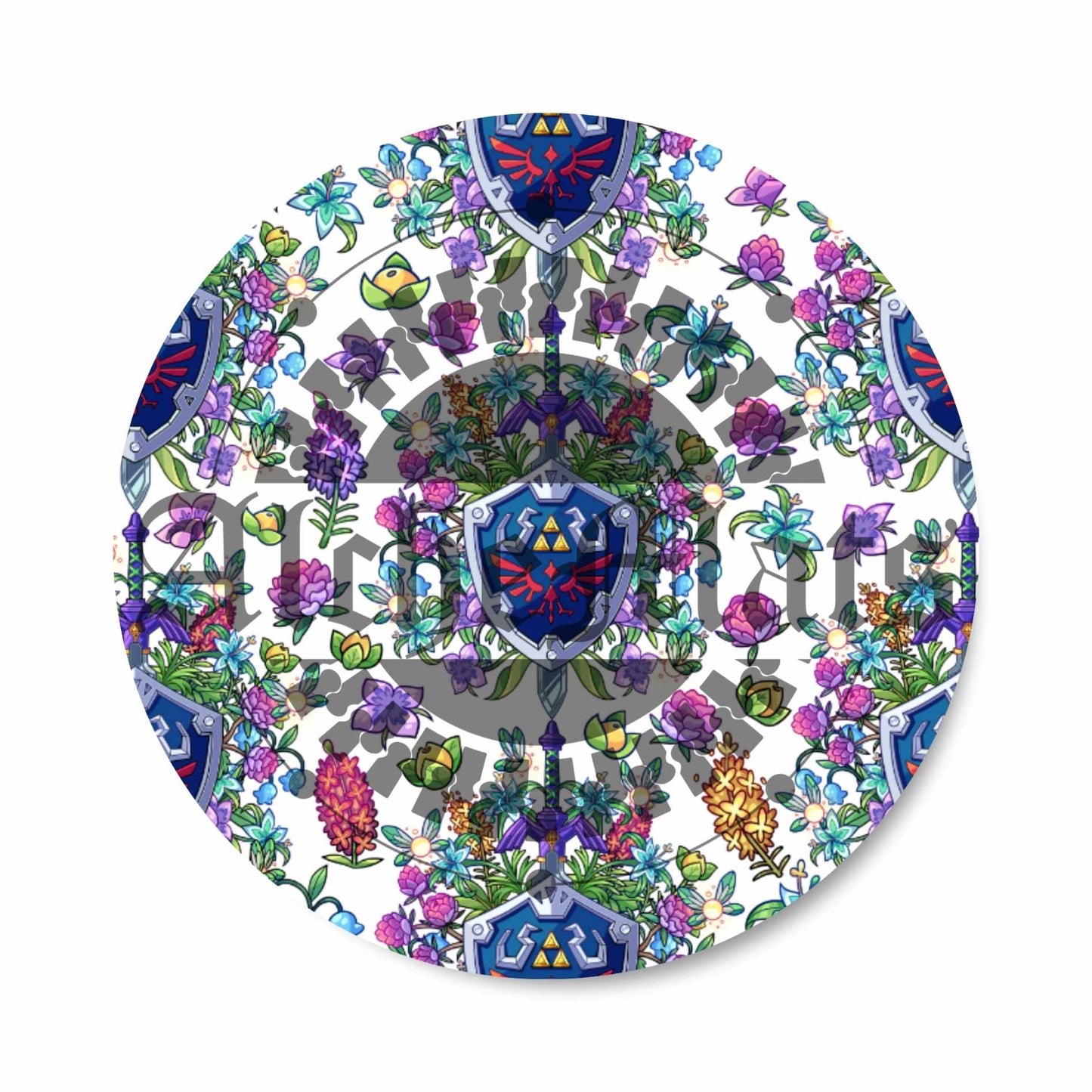 Preorder R30 VINYL/FABRIC Floral Sword Shield