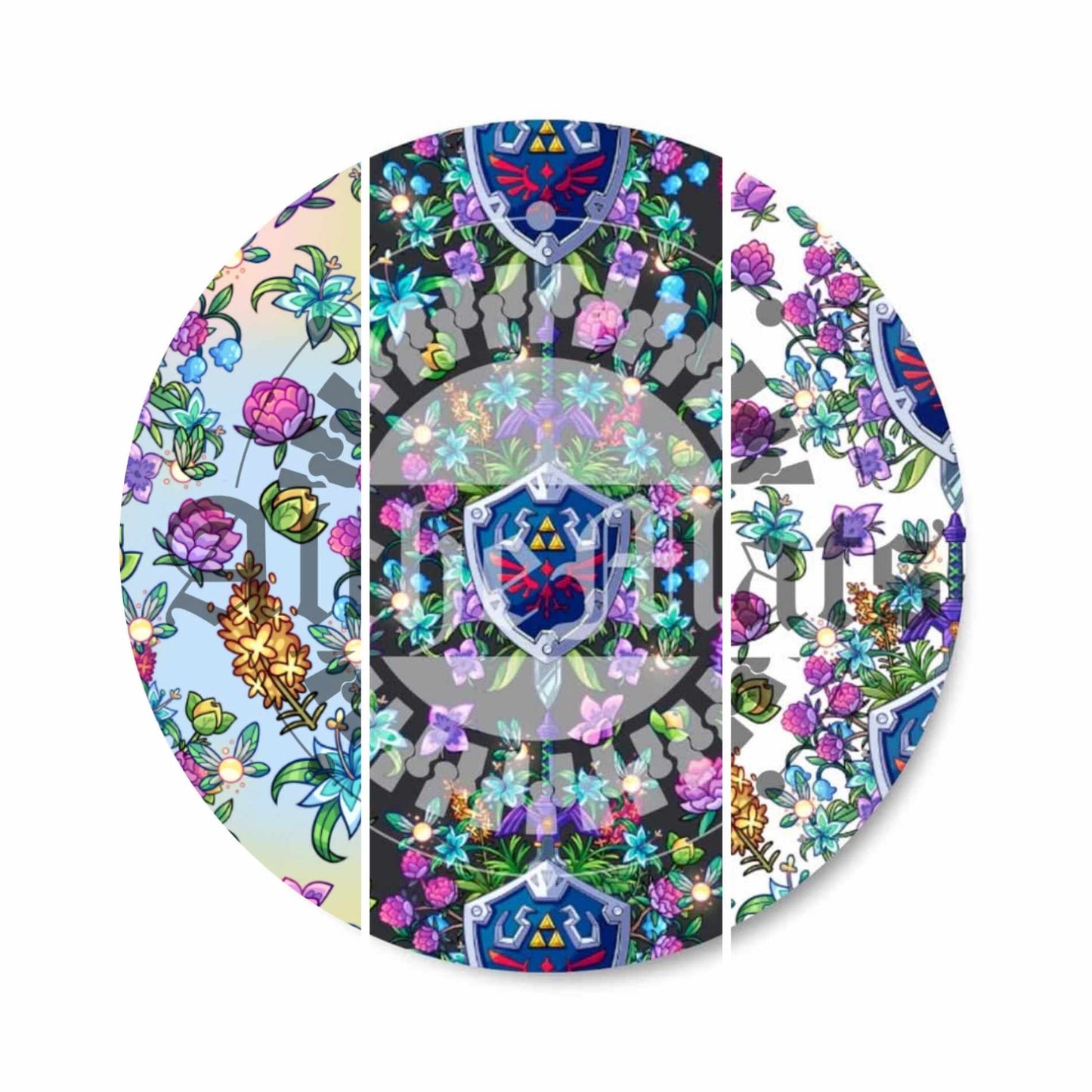Preorder R30 VINYL/FABRIC Floral Sword Shield