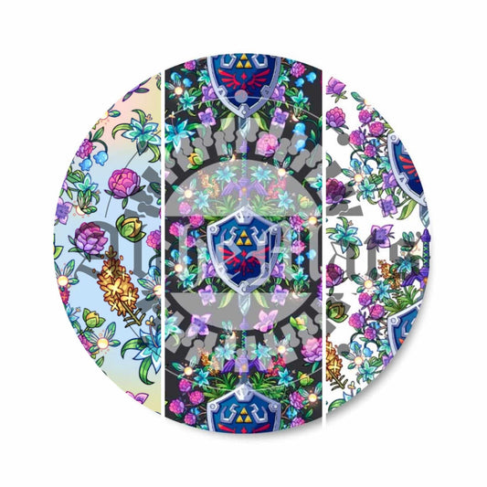 Preorder R30 VINYL/FABRIC Floral Sword Shield