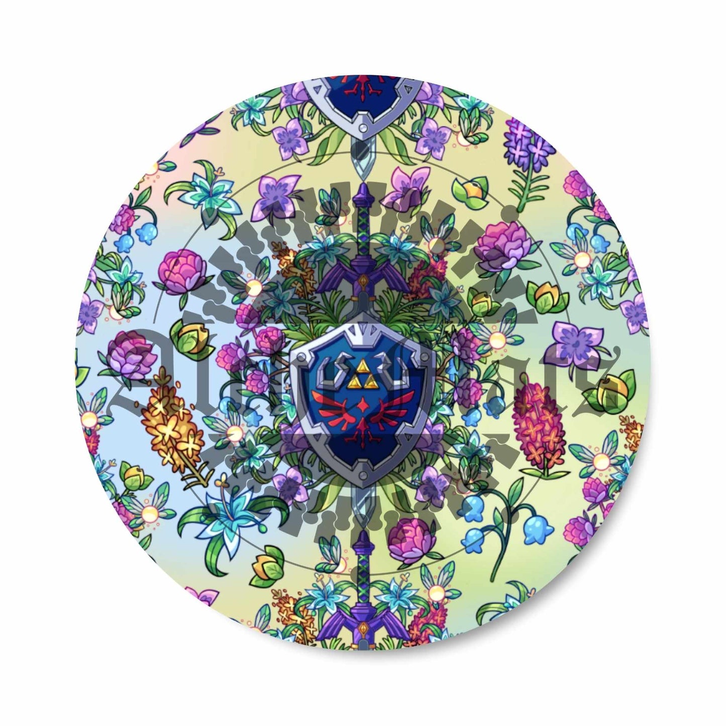 Preorder R30 VINYL/FABRIC Floral Sword Shield