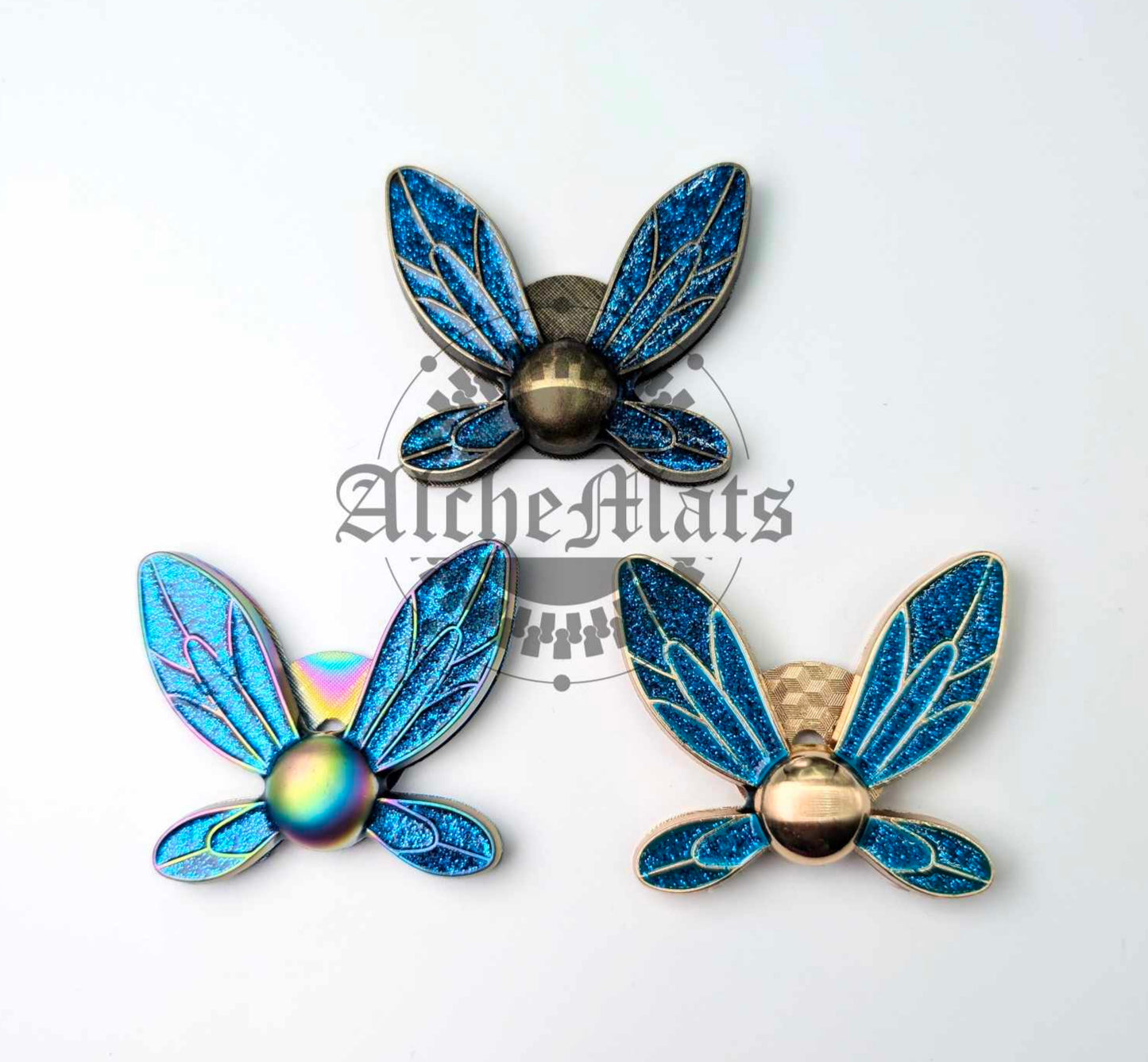 Retail Hardware Fairy Blue Glitter Enamel Magnet Snap