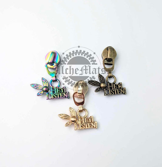 Retail Hardware Hey Listen! #5 Zipper Pull Individual