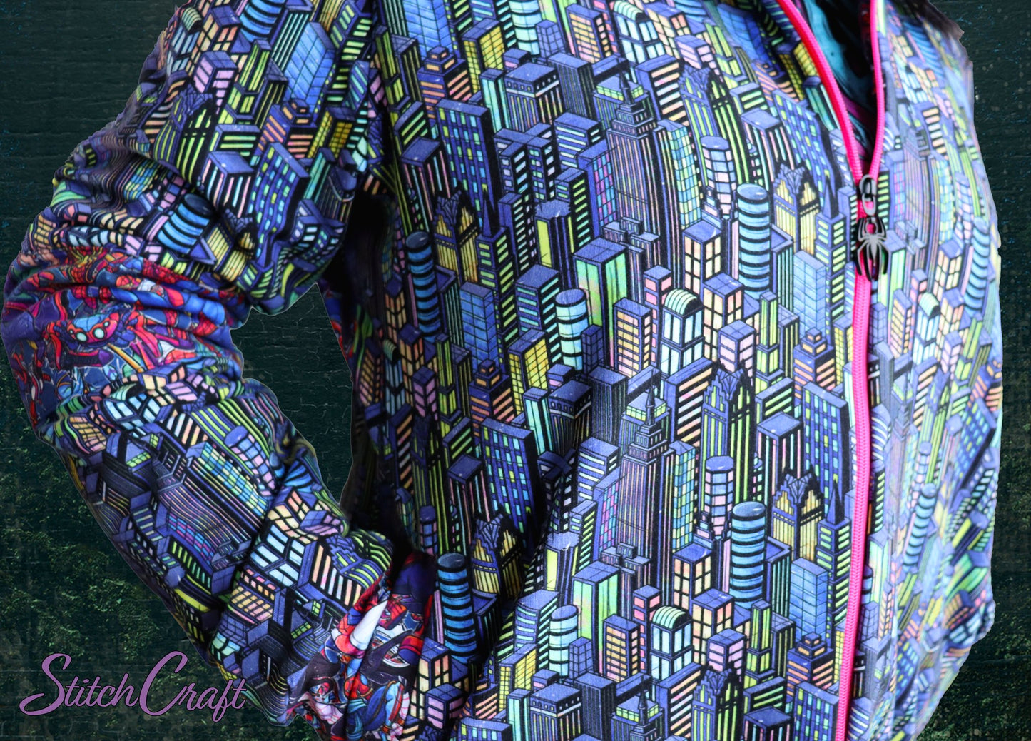 Preorder R30 FABRIC/VINYL Neon NYC Stacked Buildings