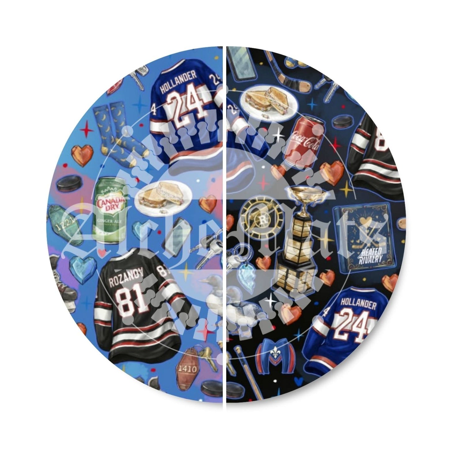 Preorder R30 Fabric/Vinyl Hockey Romance Coordinate