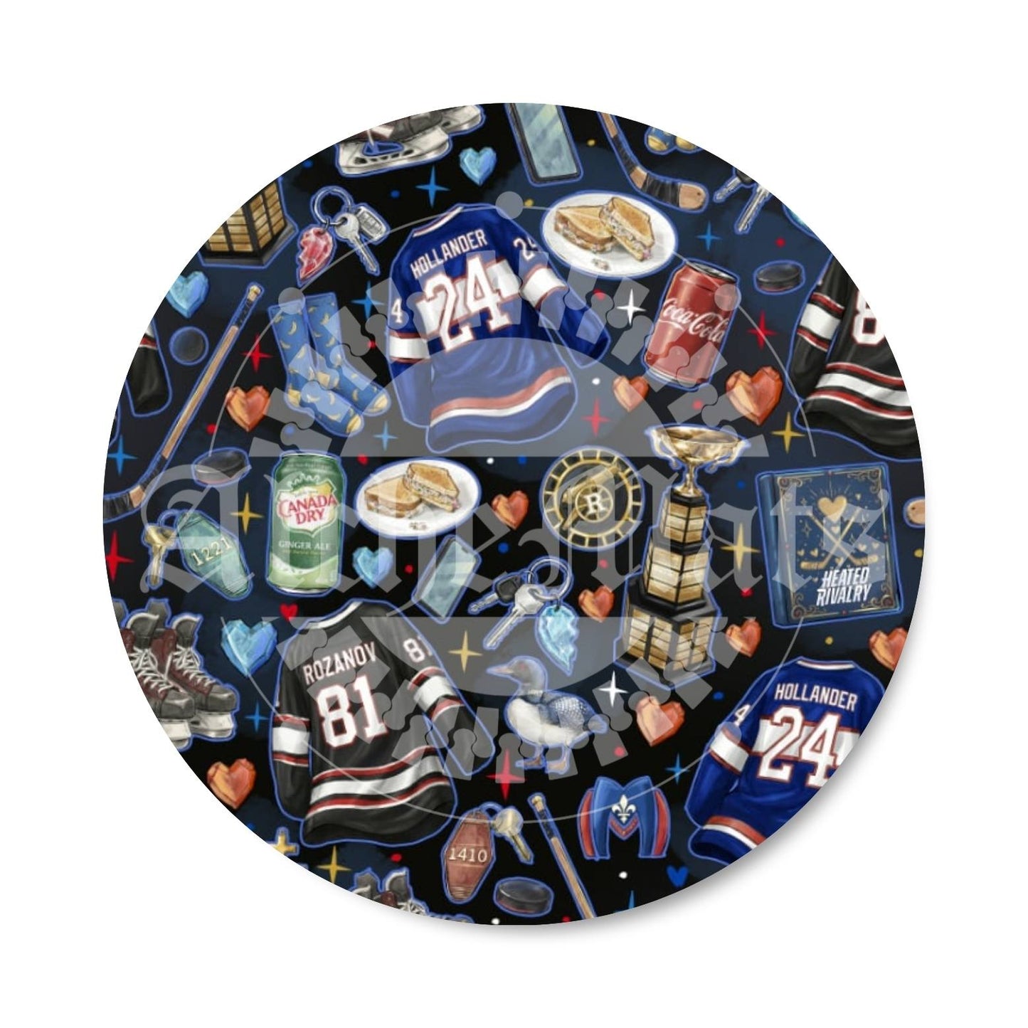 Preorder R30 Fabric/Vinyl Hockey Romance Coordinate