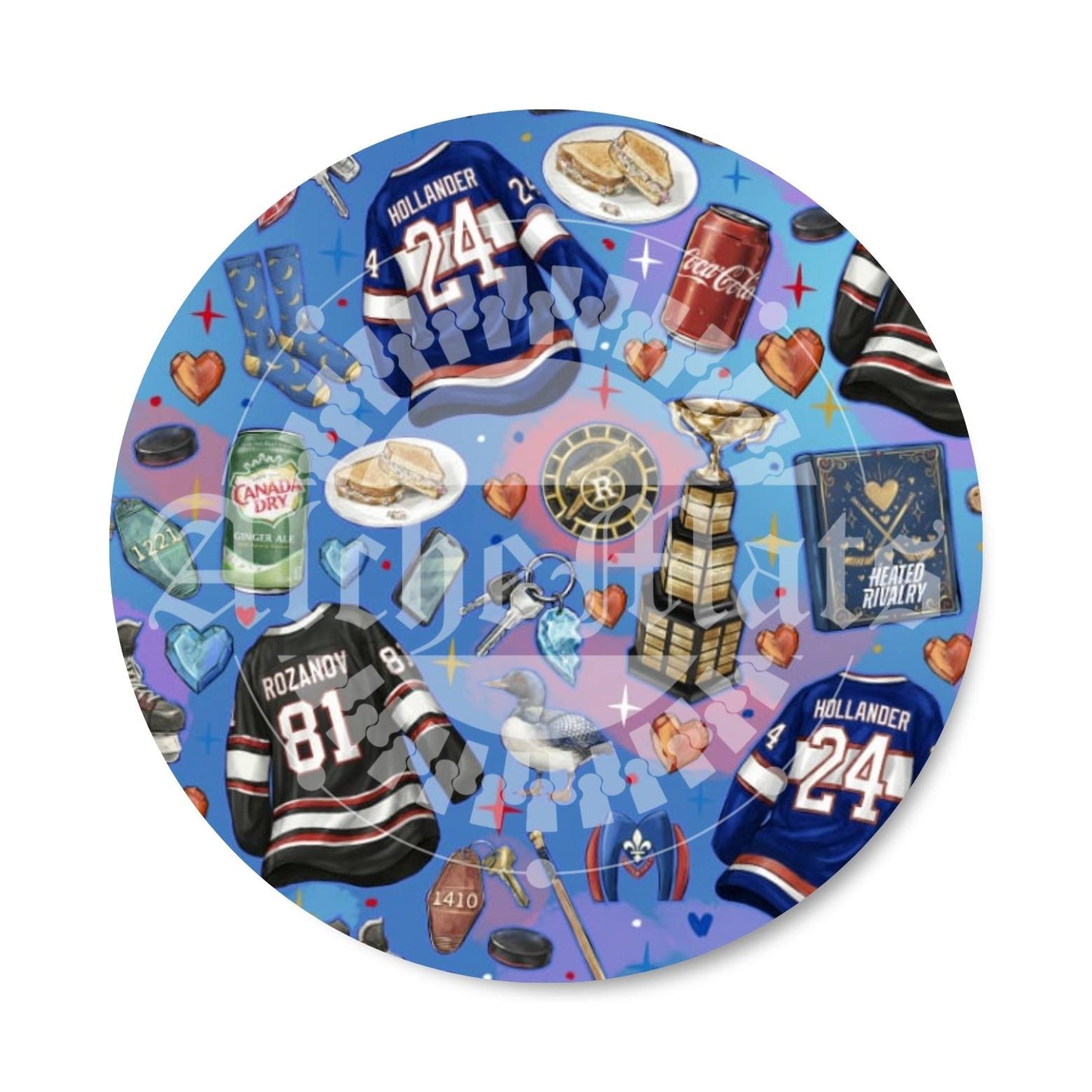 Preorder R30 Fabric/Vinyl Hockey Romance Coordinate