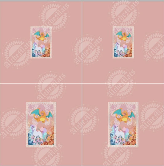 Preorder R30 Fabric Tote/Bag Panel Unicorn Tapestry Pastel