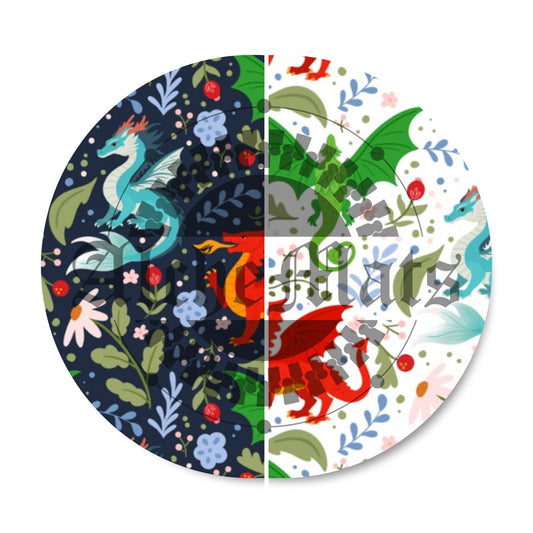 Preorder R30 Fabric/Vinyl Cottagecore Dragons