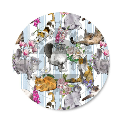 Preorder R30 FABRIC/VINYL Floral Cat Stripes