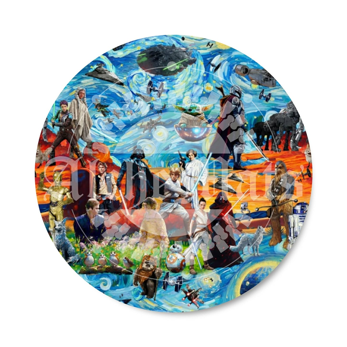 Preorder R30 FABRIC/VINYL SW VG Painterly Lined Characters