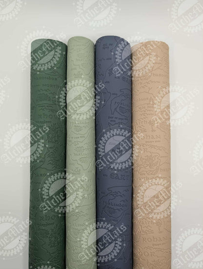 Retail FLAWED Two Toned Marine Like Vinyl 18" Roll LORD MAP