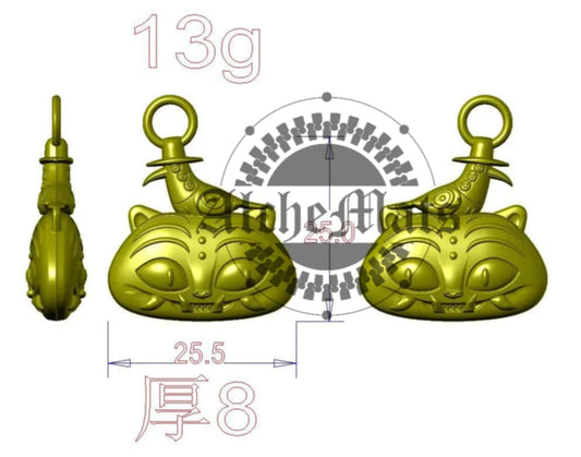 Preorder R30 Hardware 3D Derp Cat #5 Zipper Pull INDIVIDUAL