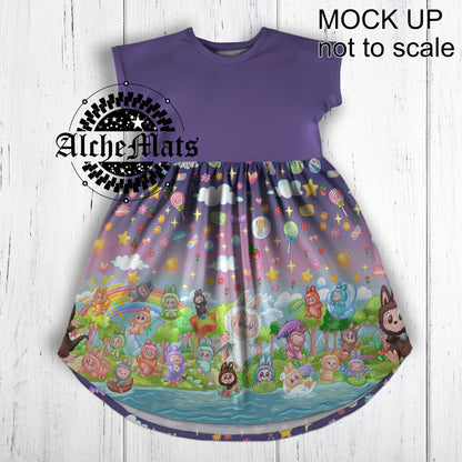 Preorder R30 FABRIC Labu Park Double Border Purple
