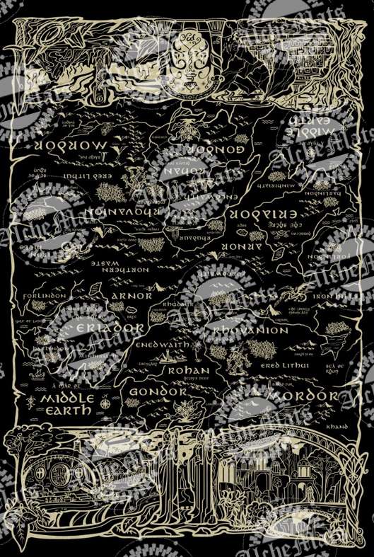 RETAIL FABRIC LORD Double Border UPDATED Panel - Black