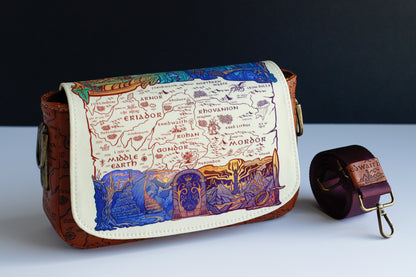 RETAIL Two Toned Smooth Deboss Vinyl 18" Roll LOTR Map