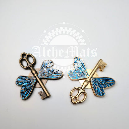 Retail Hardware Flying Key Glitter Enamel Magnet Snap
