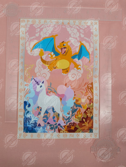 Preorder R30 Fabric Adult Clothing Panel Unicorn Tapestry Pastel