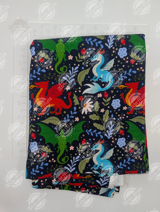 Preorder R30 Fabric/Vinyl Cottagecore Dragons