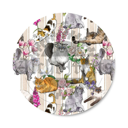 Preorder R30 FABRIC/VINYL Floral Cat Stripes