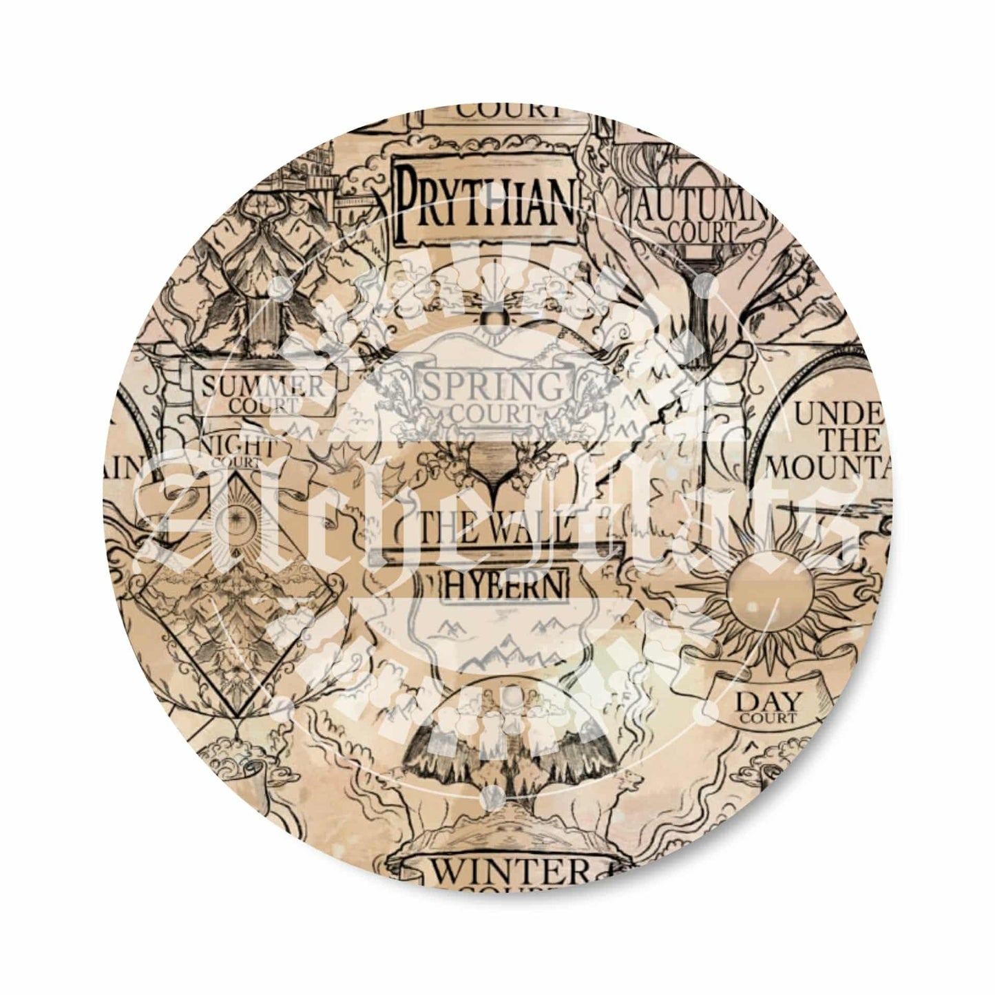 Preorder R30 Fabric/Vinyl Fairy Court Map