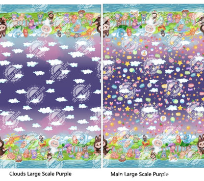Preorder R30 FABRIC Labu Park Double Border Purple